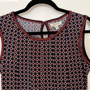 Max Studio Sleeveless Geometric Pattern Dress Red and Navy
NWT Size XS